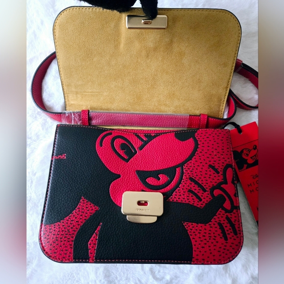 New- Limited Edition Coach Disney Mickey Mouse X Keith Haring Brynn Crossbody - Picture 8 of 11